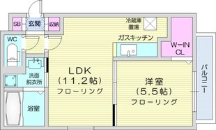 苗穂駅 徒歩5分 5階の物件間取画像